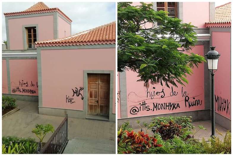 Las paredes llenan de garabatos y expresiones de mal gusto (Foto TA)